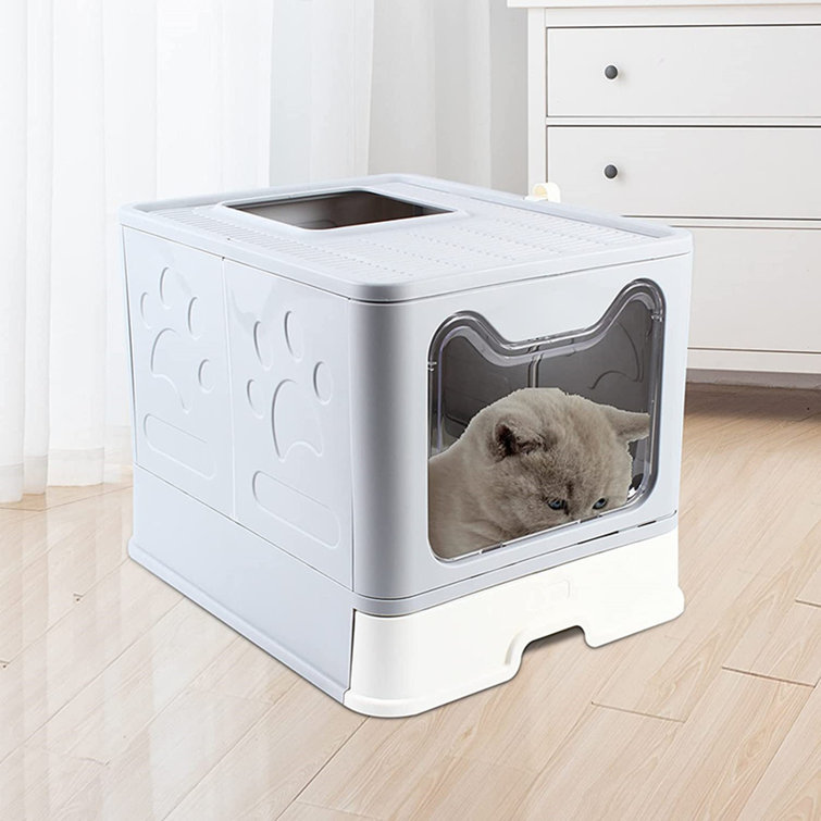 Tucker Murphy Pet™ Abay Plastic Litter Box Enclosure with Scoop
